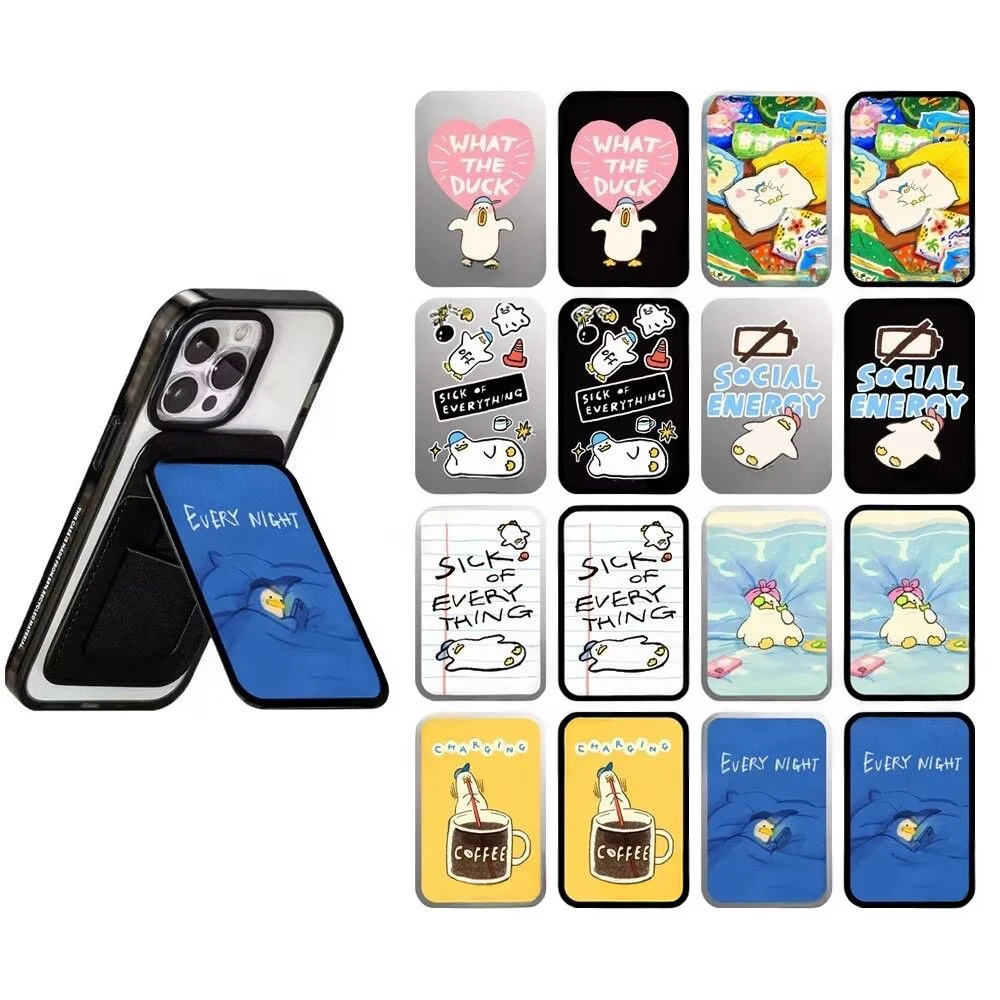 

Cartoon Coffee Duck Magnetic Phone Stand Card Holder for IPhone Holder Mount Support for Galaxy Mobile Phone Accessories