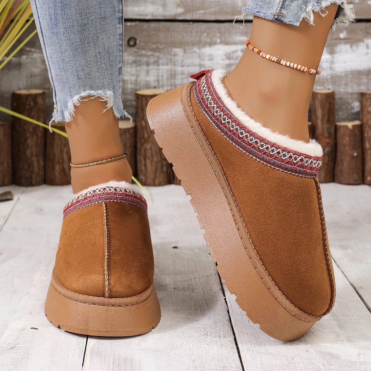 Cotton Slippers for Women's Outdoor Wear 2026 New Autumn and Winter, with Thick Sponge Cake Sole and Half Toe, Semi Slippers
