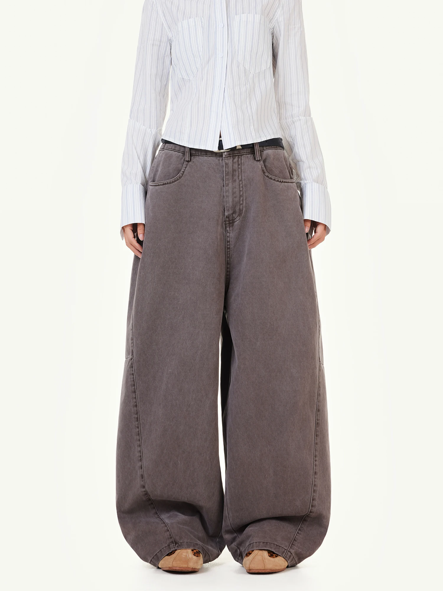 

Женские винтажные широкие джинсы Wild Azizi в американском стиле, свободные брюки для рабочей одежды с ножом ape, уличная одежда с талией