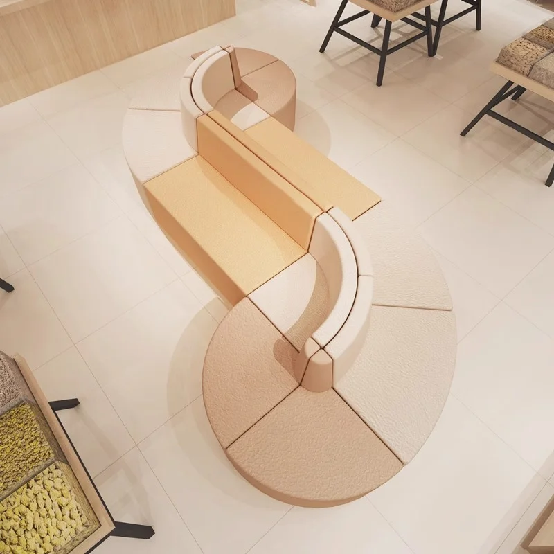 

Modern S-shaped sofa, suitable for living rooms, offices, training institutions, creative combination design set
