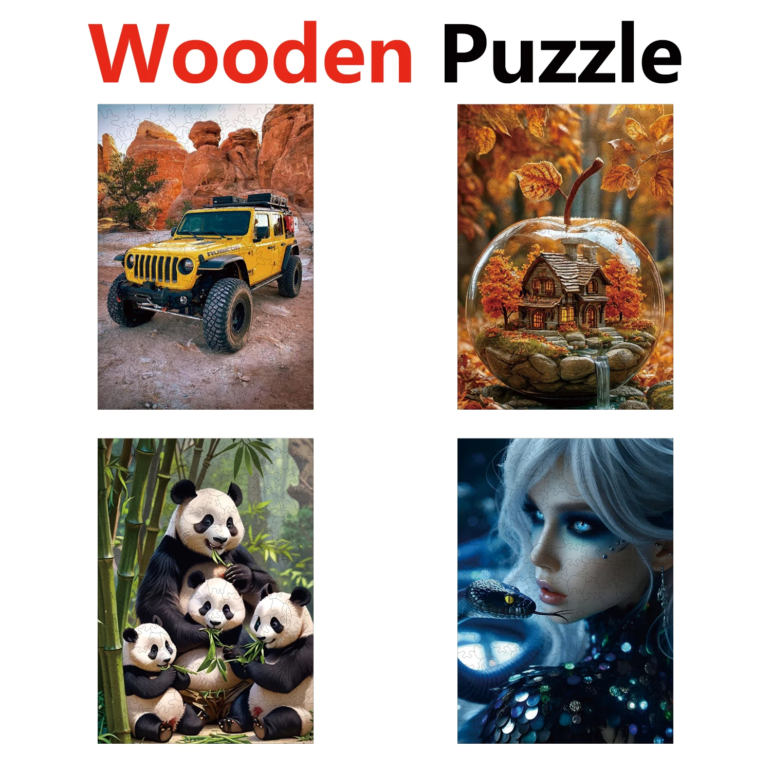 

Car Apple Panda Beauty Puzzles High Quality Jigsaw Puzzle Wooden Puzzle Best Christmas Gift