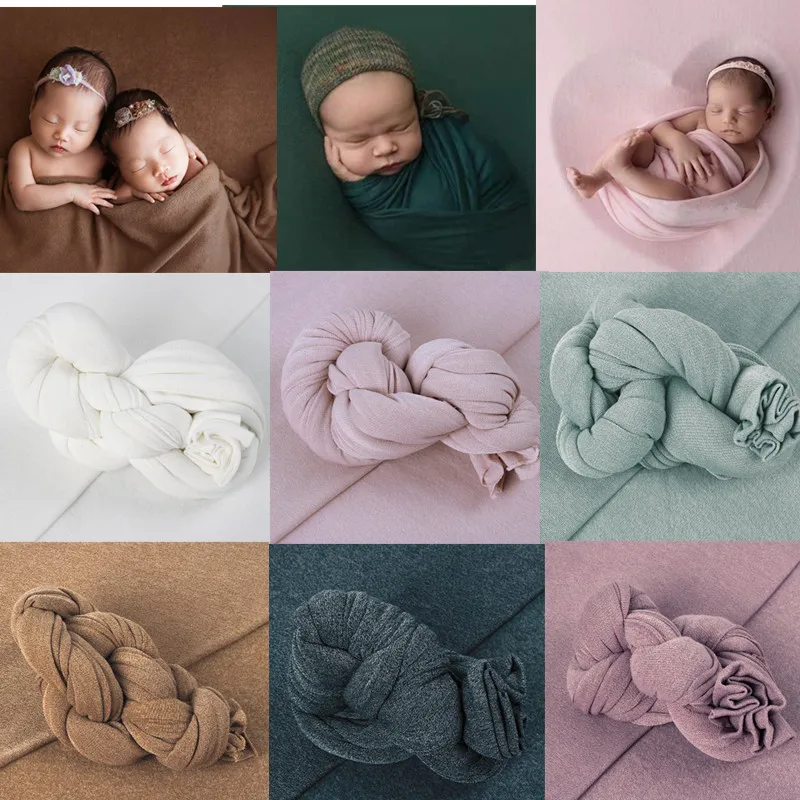 

Newborn Photography Props Stretched Wrapped Blanket Baby Photos Background Cloth Studio Boys And Girls Photographic Accessories