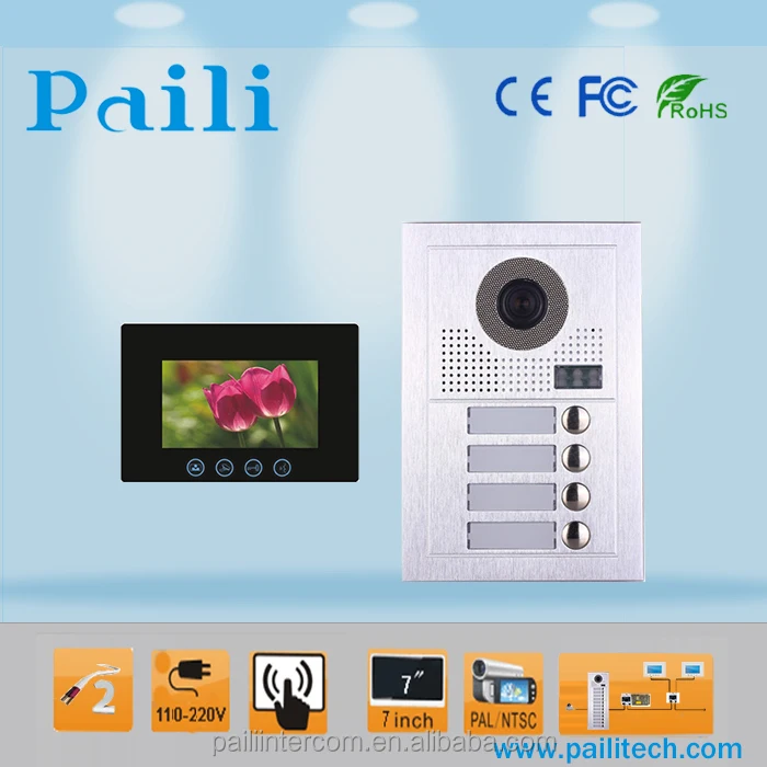 

2-wire intercom door entry system multi apartments Building Video intercom system Building Video intercom door phone