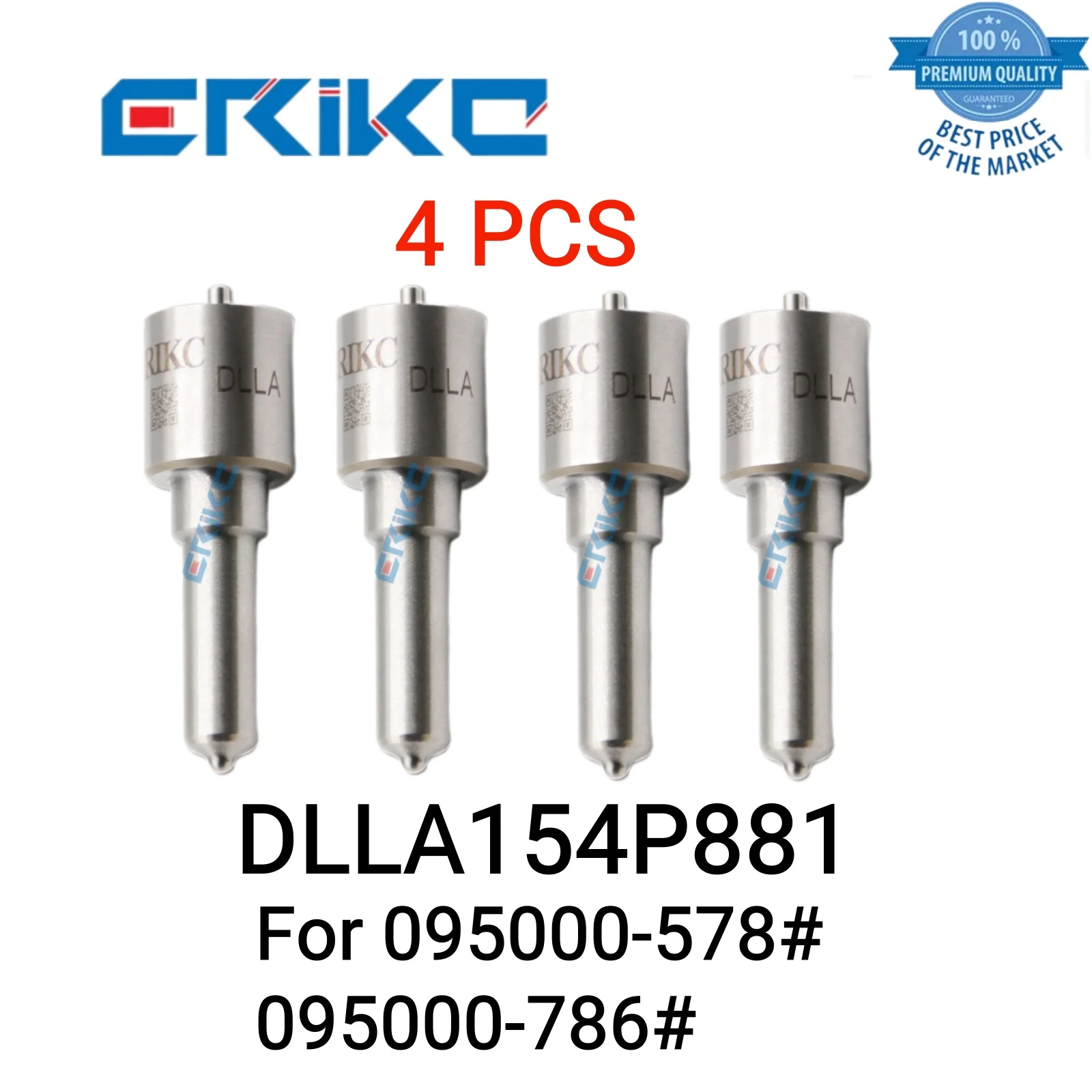 

4 PCS DLLA154P881 093400-8810 Nozzle Sprayer DLLA 154 P 881 Common Rail Injector Nozzle DLLA 154P881 for 095000-578# 095000-786#