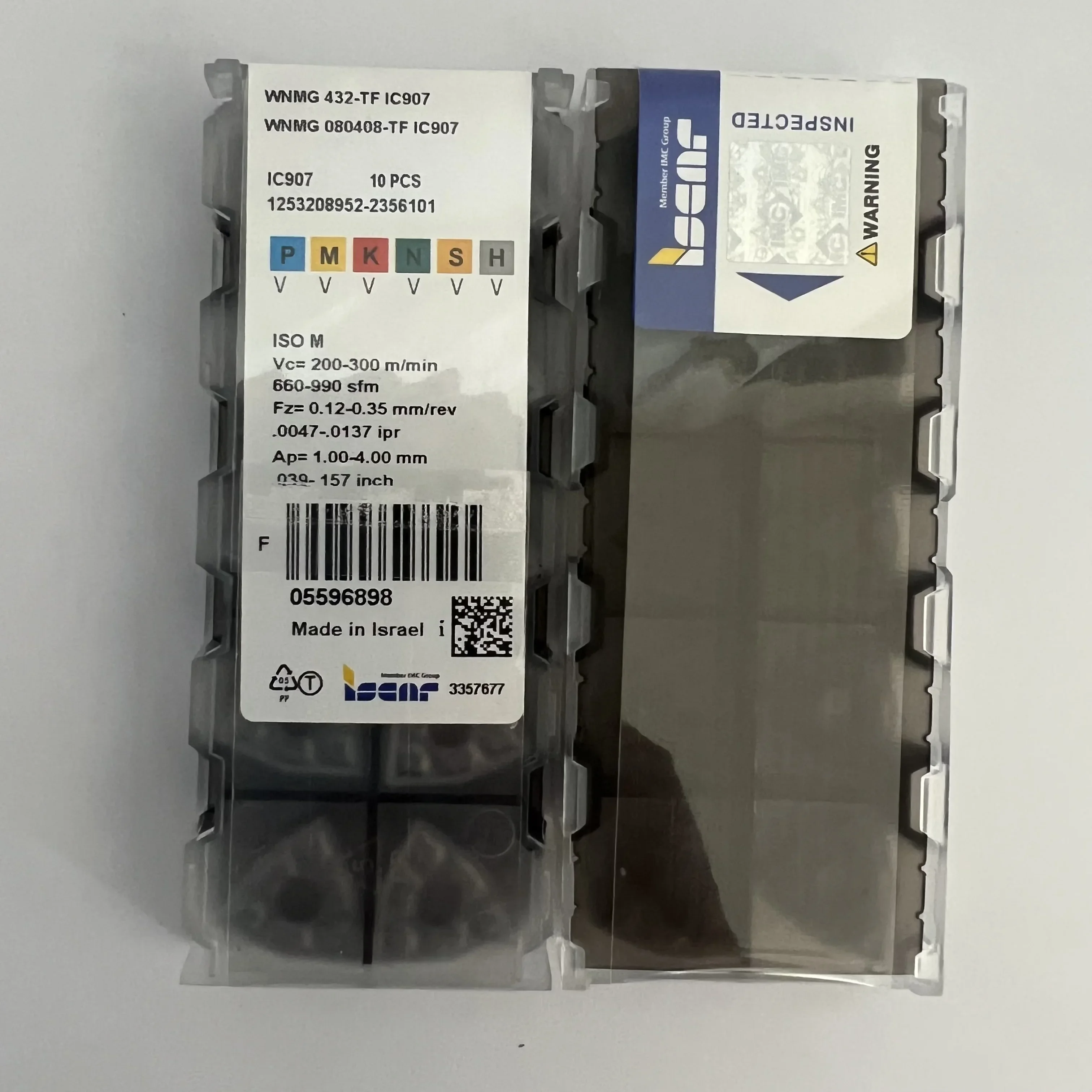 

Оригінальне лезо WNMG 080404 -TF IC908 / WNMG 080408 -TF IC908 / Лезвие с ЧПУ из карбида, 10 шт.