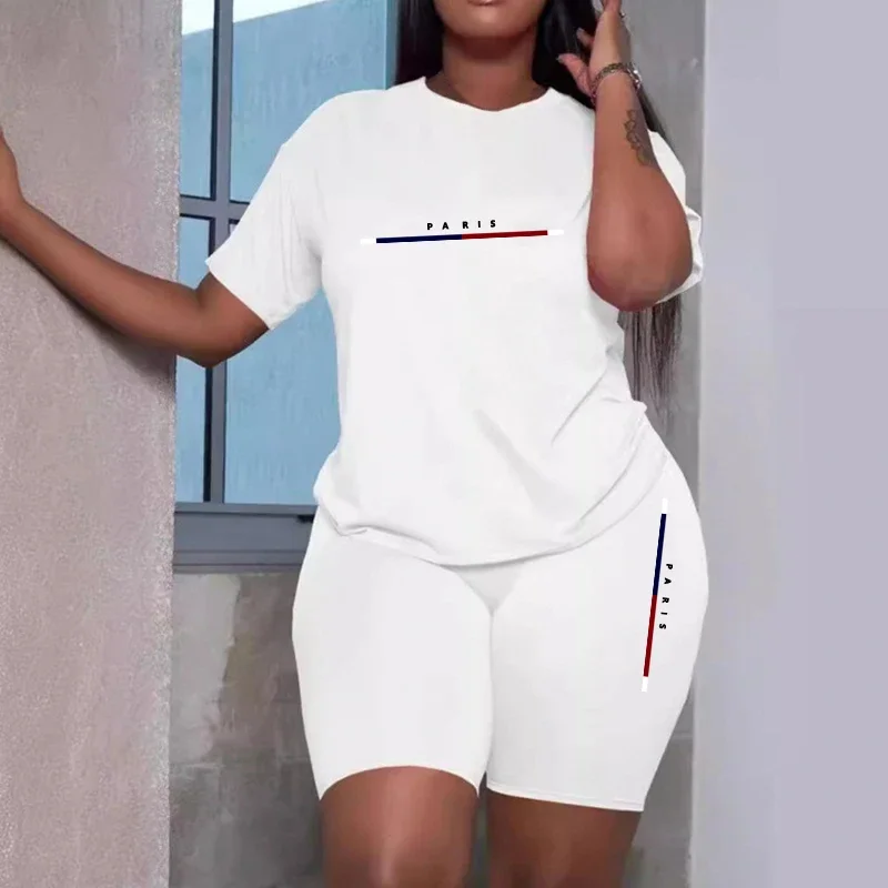 

Womens Tracksuit Comfortable Casual T-shirt Shorts 2 Pcs Set Outdoor Sports Jogging Woman Clothing Summer Best Seller Outfits