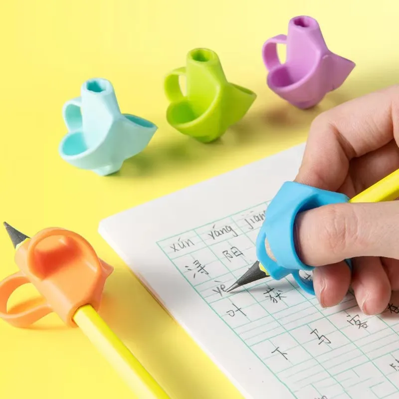 2-20pcs Three-Finger Children Pencil Pen Holder Silicone Student Posture Correct Learning Writing Tool Correct Device
