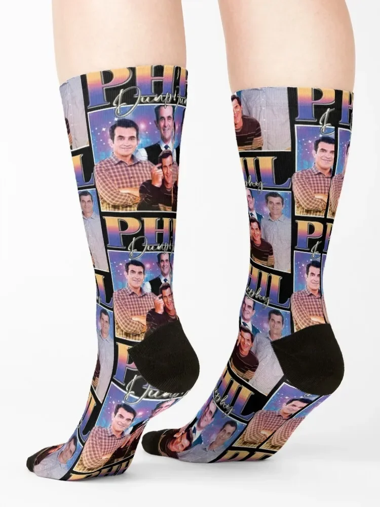 Phil-Dunphy-Homage, Socks Novelties tennis new year floral Socks For Man Women's
