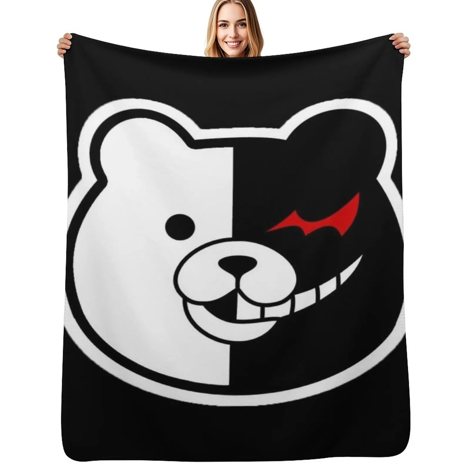 Dangaronpa Monokuma Throw Blanket Decorative Sofa manga For Baby Single Beach warm winter Blankets