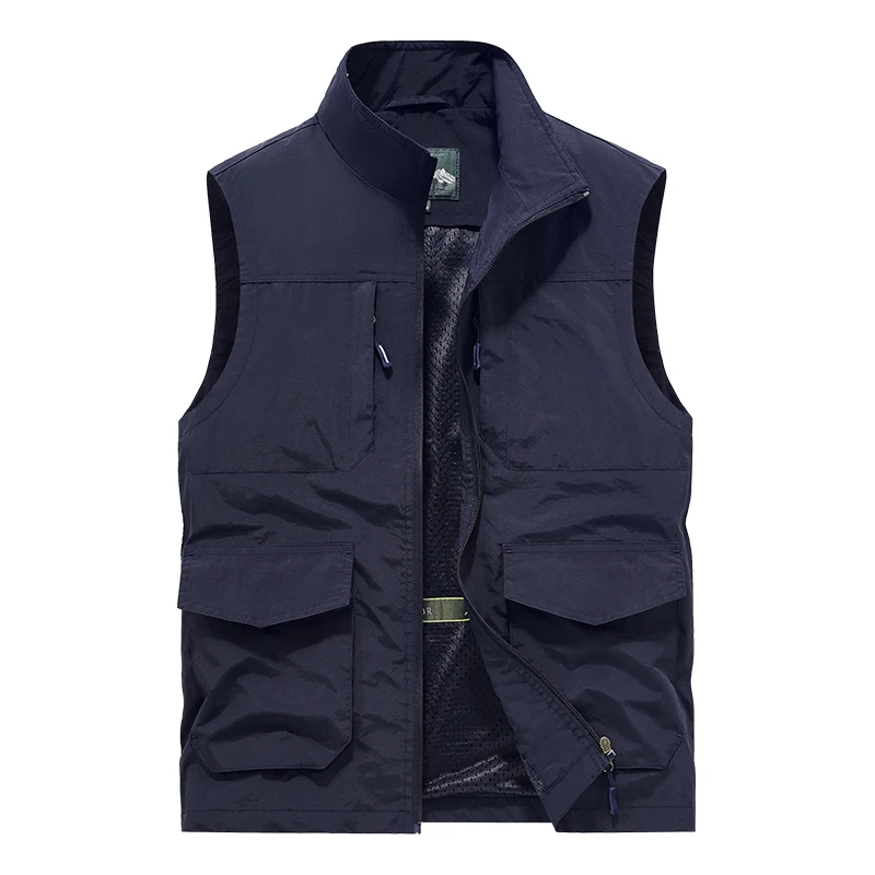 New Spring Summer Vest  Outdoor Leisure Vest Men\'s New Multi-Pocket Breathable Outdoor Sports Coat Design Leisure Vest Men