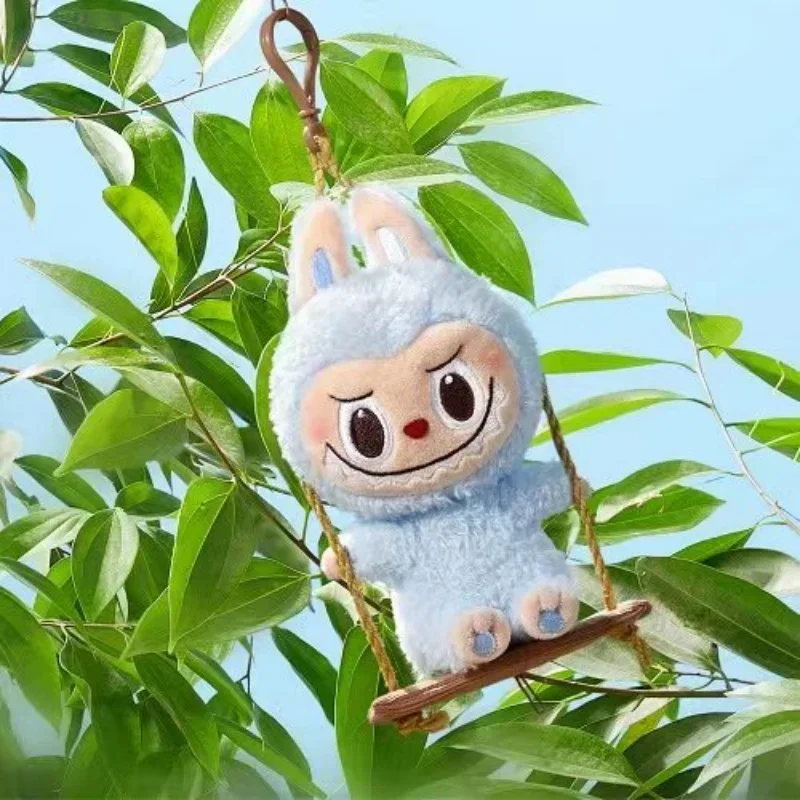 

Authentic Blind Box Labubu Woodworking Workshop Series Swing Plush Pendants Desktop Ornaments Collectible Blind Box Toy Gifts