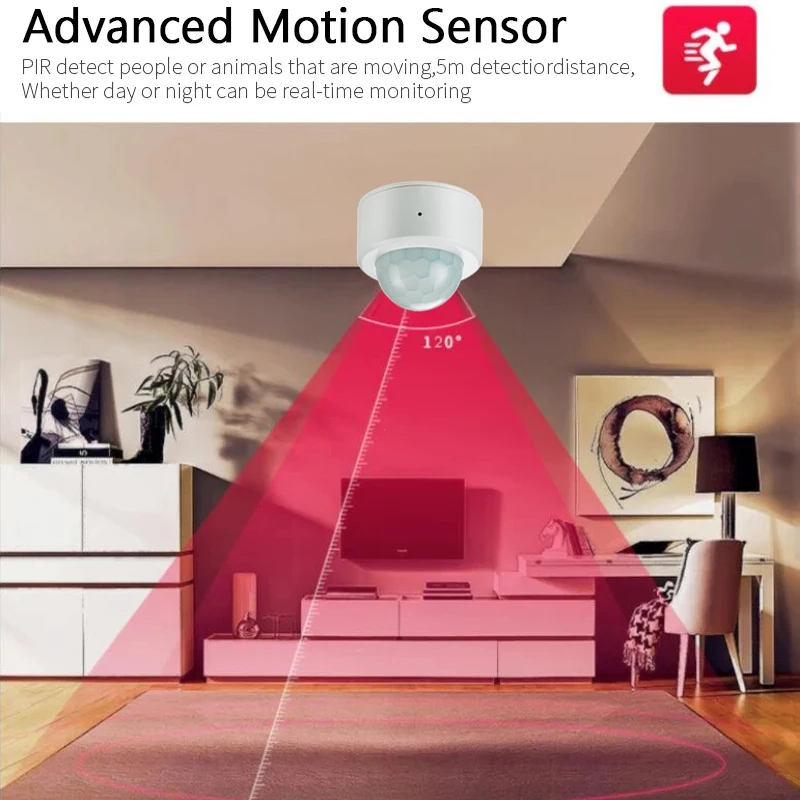 Zigbee Human Motion Sensor Smart Home PIR Motion Sensor Detector Security Smart Life Works With Tuya Alexa Google Home gateway