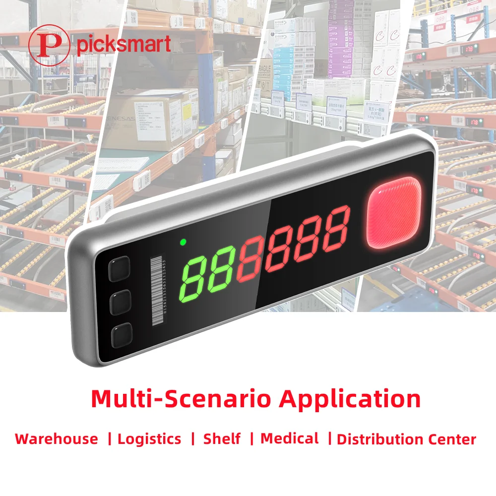 6-значная беспроводная система захвата к освещению Складская ассортиментная система Положите/подсветку Электронная этикетка ESL Демонстрационный комплект с подсветкой