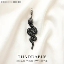 Pendant Black Snake Brand New Fine Jewelry 925 Sterling Silver Accessories Trendy Gift For Woman Men