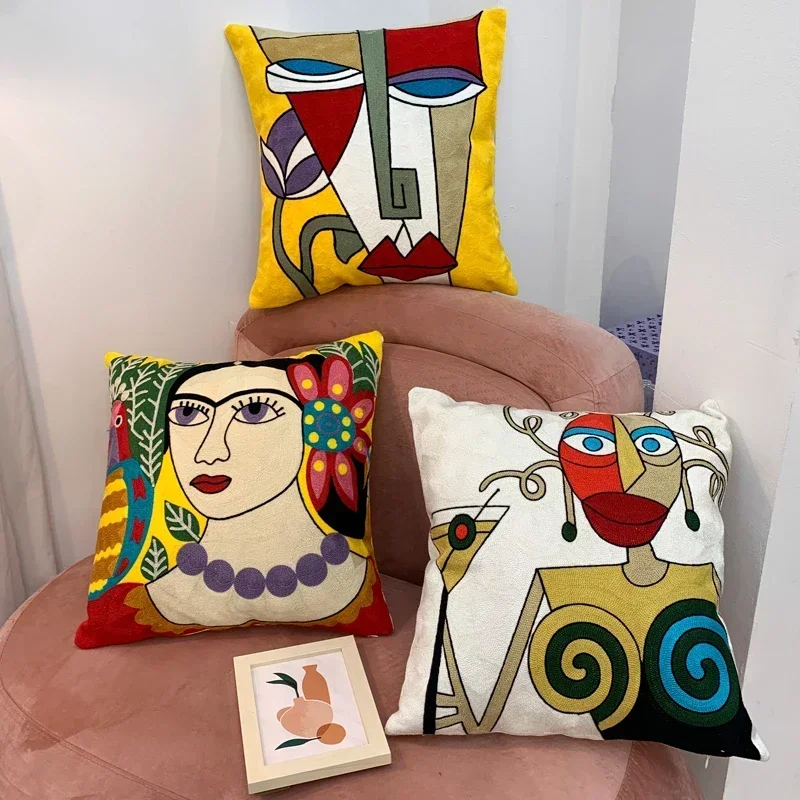 New 3D Printed Pillowcase Picasso Decorative Throw Pillow Cover Abstract Decoration for Home Sofa Car Cushion Cover 35/40/45CM