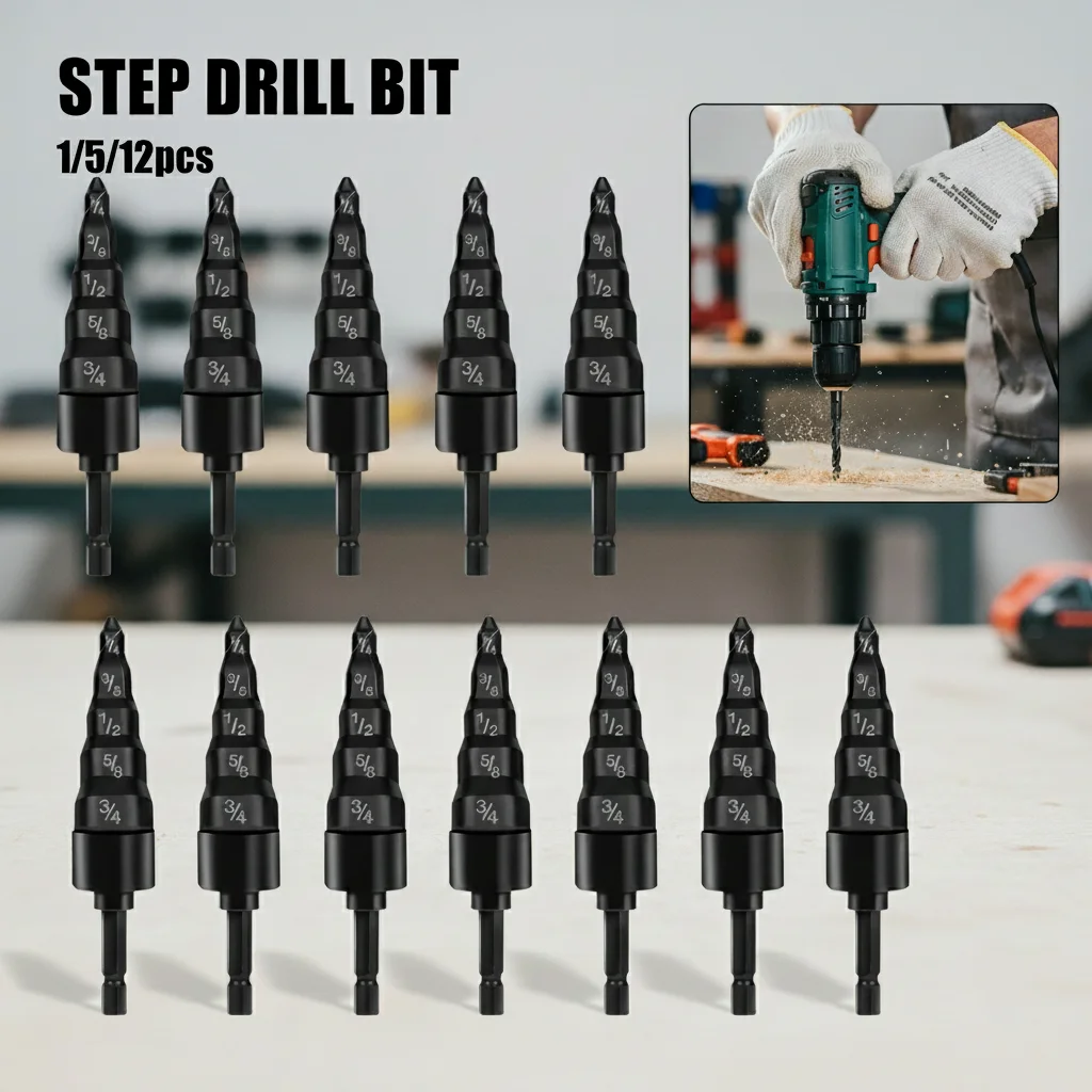 

1/5/12 шт. 5-в-1 кондиционер, медный расширитель для труб, набор сверл, электрическая дрель, совместимый инструмент для ремонта для HVAC