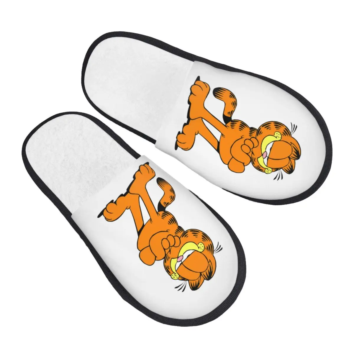 

Custom Garfield Soft Memory Foam House Slippers Women Lovely Cat Cozy Warm Anti-Skid Slipper