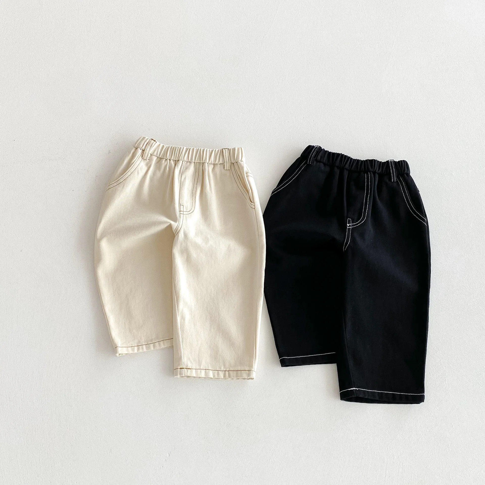 

1-6Y Kids Pants Autumn New Children Clothing Casual Straight Style Boys Denim Pants Fashion Girls Trousers