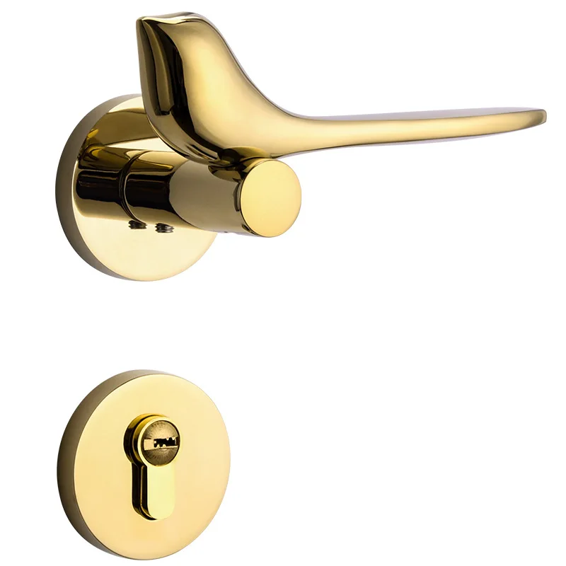 cx-interior-door-lock-silent-magnetic-bedroom-room-door-lock-gold-bird-door-handle