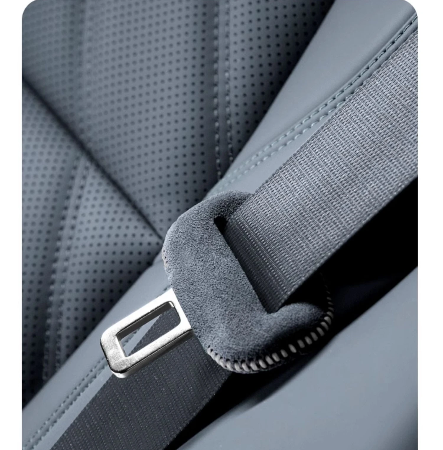 Suitable For Geely Galaxy L7 2023 Rear Row  2 Pieces  Suede Automobile Safety Belt Buckle Protection Cover