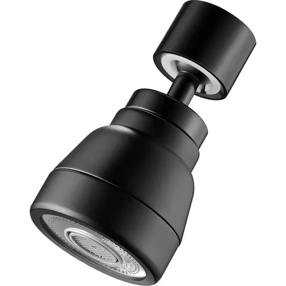 

Поворотный на 360 градусов кухонный смеситель, распылительная головка с 3 режимами, стандартные черные латунные удлиненные головки для смесителя с защитой от брызг, фильтрующие пенопластовые головки