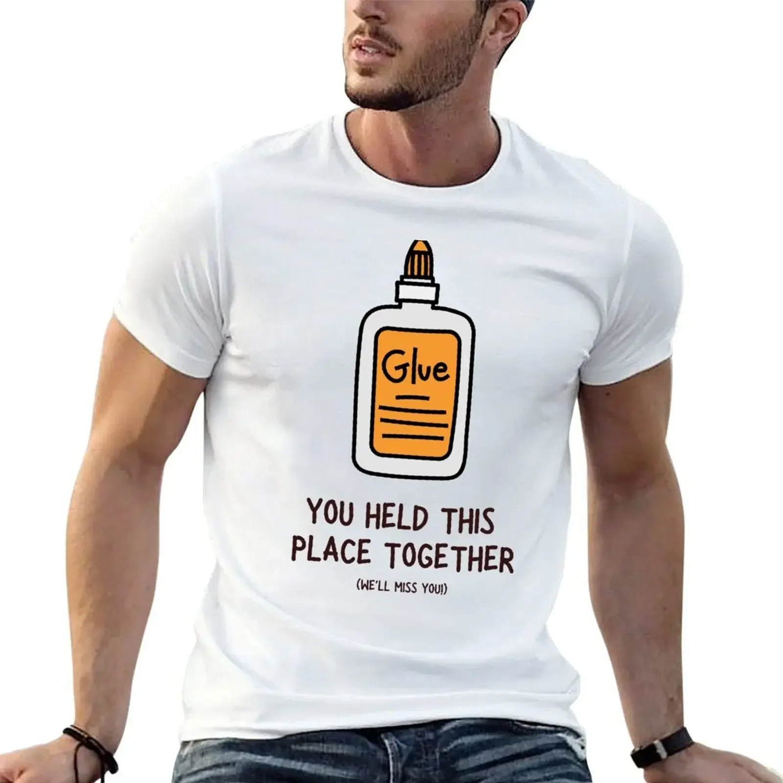 You held this place together - farewell coworker leaving T-Shirt oversizeds vintage graphic tee men clothing