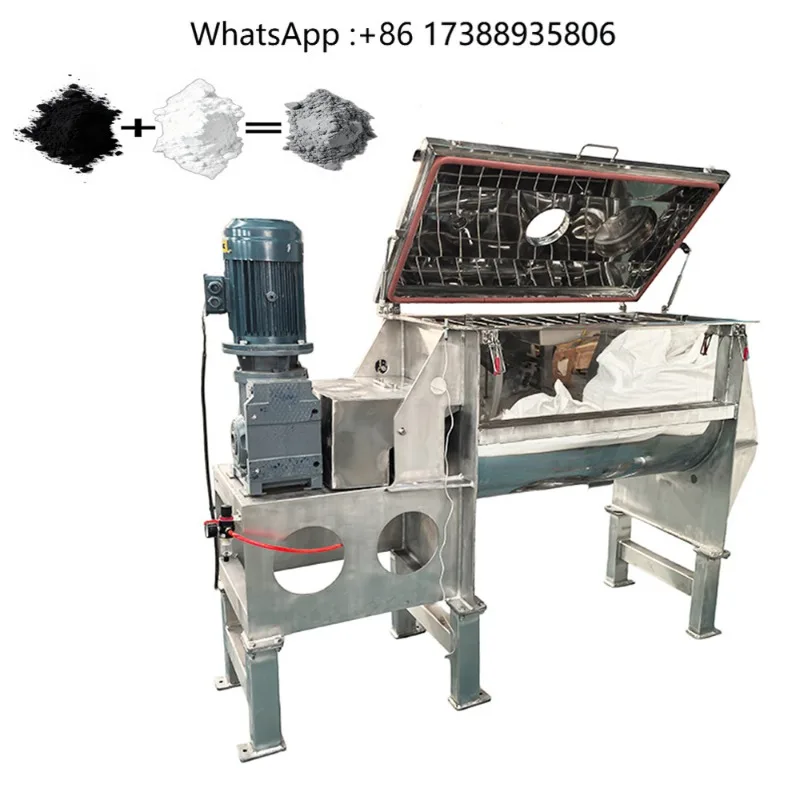 VBJX High Performance Sauce Tea Powder Food Grade Stainless Steel Ribbon Blender Mixer with Paste Spray