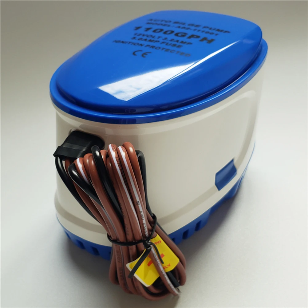 

Automatic Submersible Bilge Pump 12V Compact Auto Boat Water Pump Built-In Float Switch Stainless Steel Shaft Marine Camping