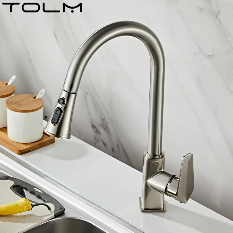 

Kitchen basin faucet brushed nickel faucet bathroom sink faucet pull-out kitchen faucet mixer faucet
