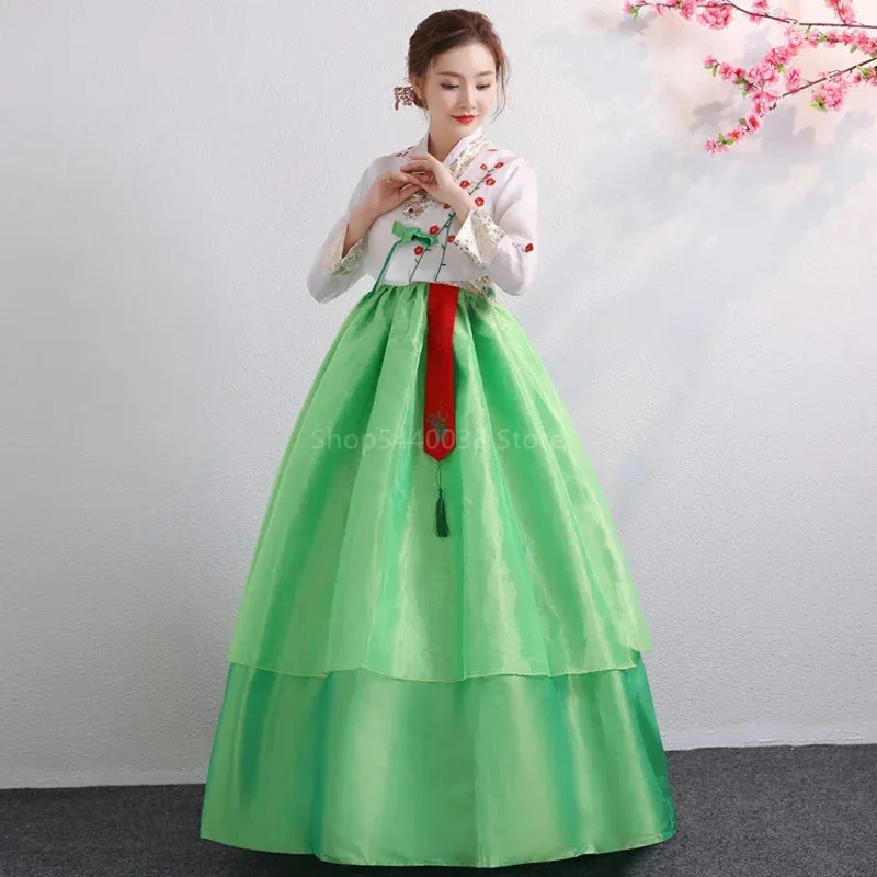 

2025 Hanbok for Women Korean Traditional Costume Minority Palace Performance Court Clothes Flower New Year Wedding Pa ☆wrl☆