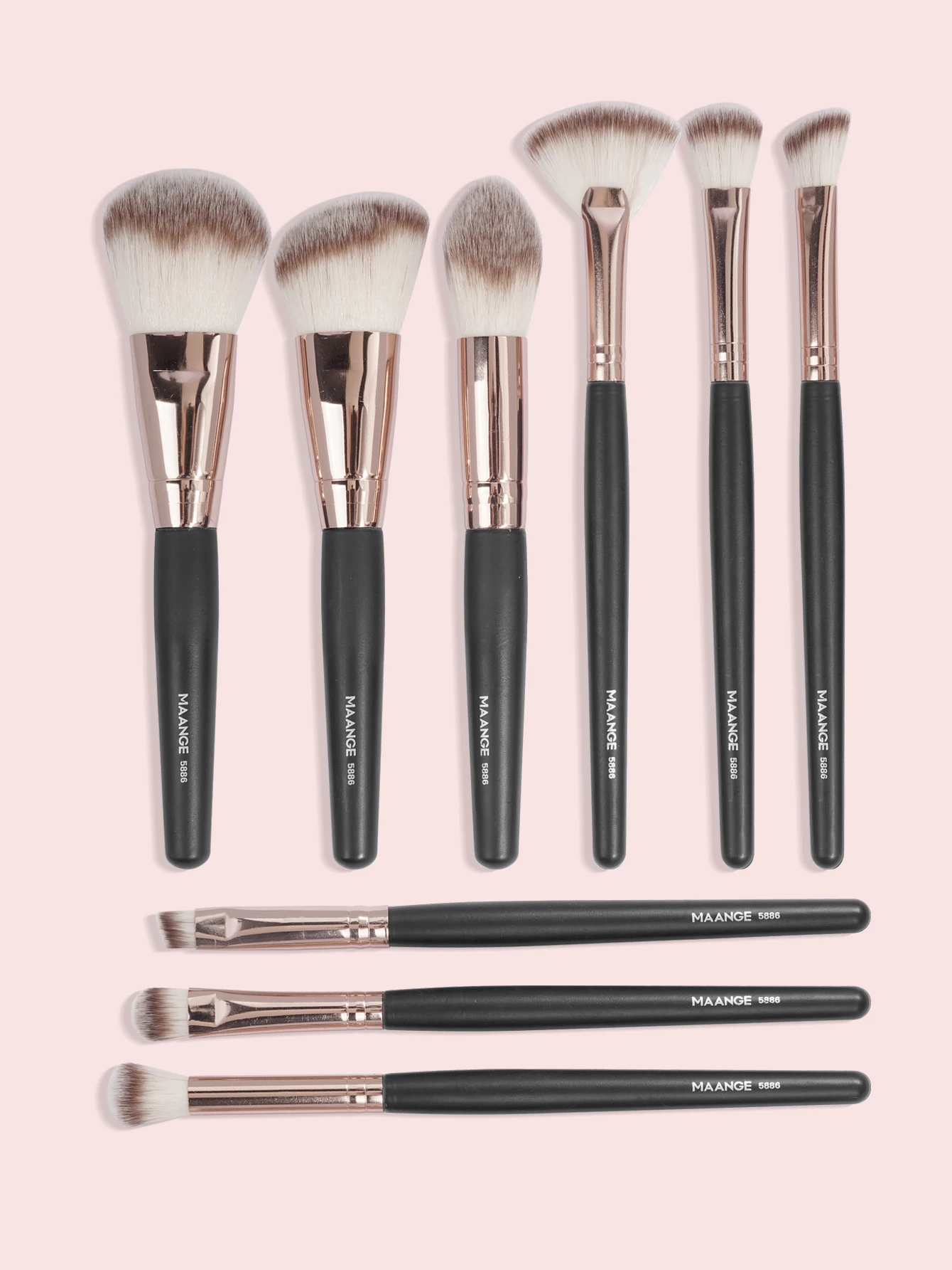 Maange 9 Stks/set Professionele Make-Up Borstel Voor Gezicht Ogen Schoonheidsborstel Zachte Pluizige Foundation Poeder Eyeshdow Make-Up Borstel Tools