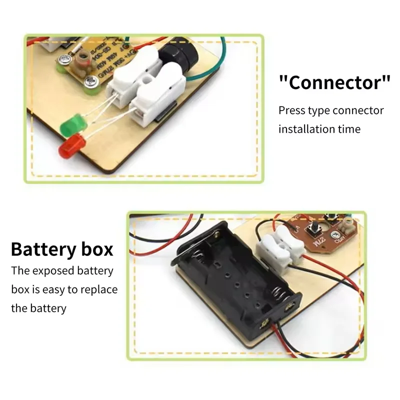 Afbeelding 5: STEM DIY Telegraafmachine Model Natuurwetenschappelijk Experiment Apparatuur Educatief leermiddel voor schoollaboratoriumtraining