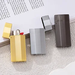 Zinc Alloy Lighter Case For Bic J5 Mini Lighter Vintage Lighter Holder Creative Flip Cover Protective Shell