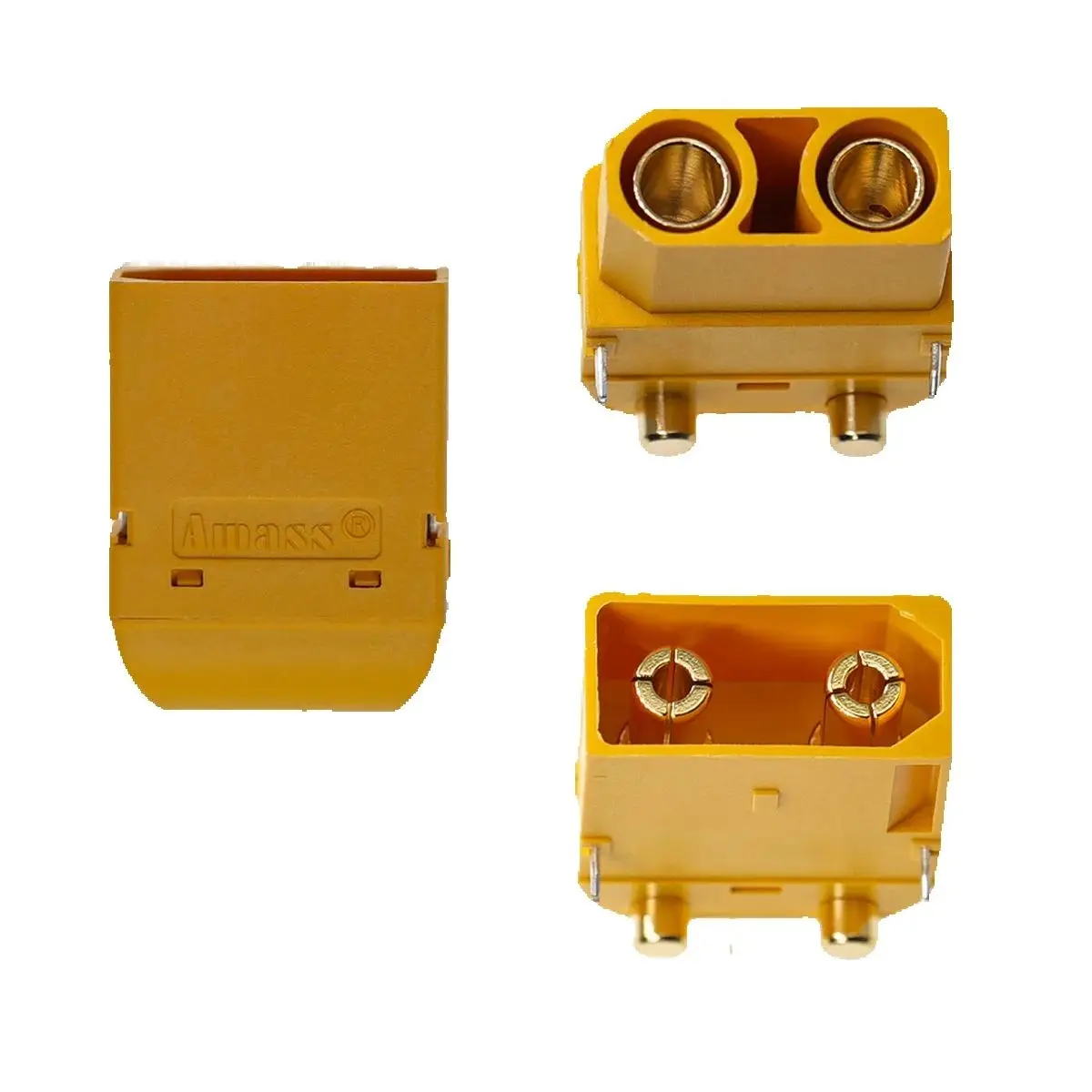 

5PCS NEW original AMASS XT90PW XT90PW-F XT90PW-M PCB board horizontal connector plug yellow male female XT90 XT60 XT60PW XT30PW