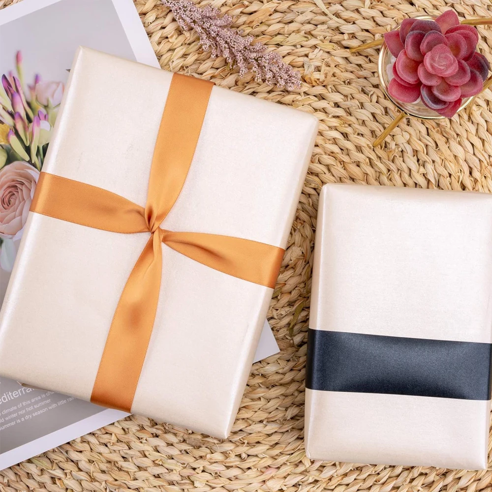 1 لفة ورق تغليف أبيض غير لامع ورق تغليف الهدايا بيرليسسينت حليبي أبيض تغليف ورق تغليف عيد الميلاد ، زينة عيد الميلاد #4