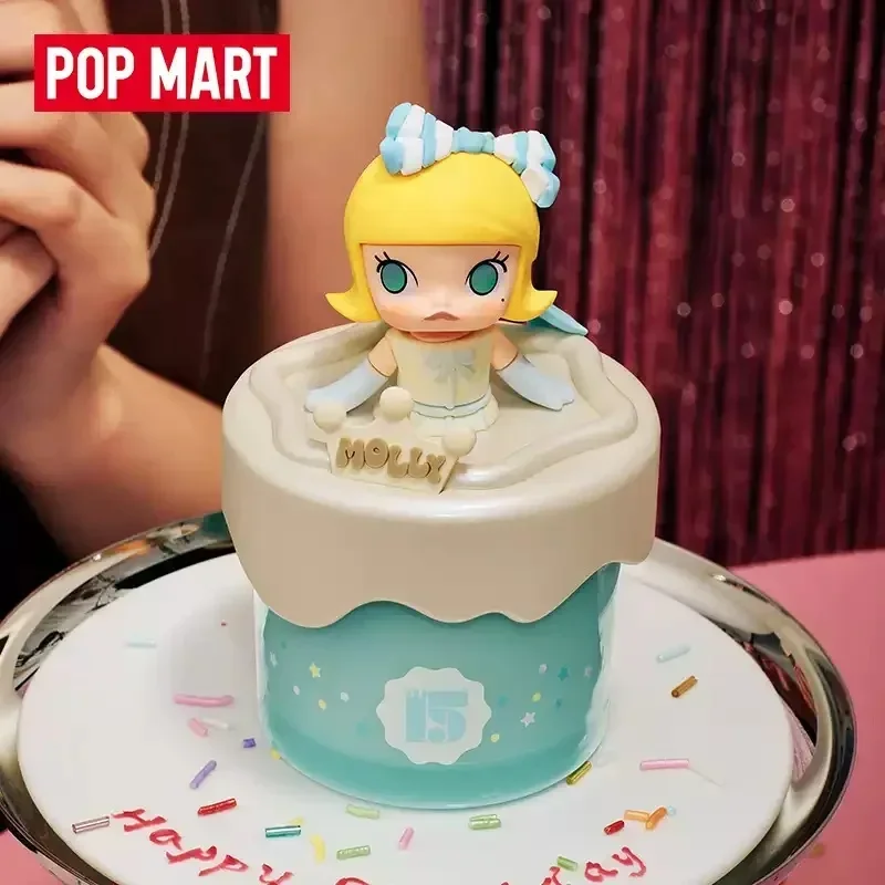POP MART ฉลองช่วงเวลาแห่งความทรงจำ ซีรีส์ครบรอบ 15 ปี POP MART เทียนหอมกล่องสุ่ม ของเล่นตุ๊กตา ฟิกเกอร์อนิเมะน่ารัก