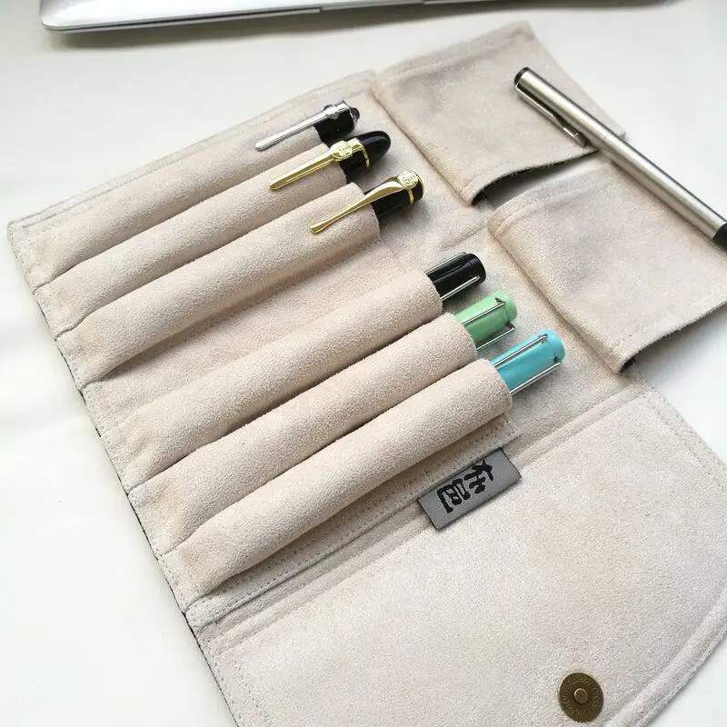 Original Cloth Pencil Case 6-hole Pencil Case Stationery Storage Fountain Pen Bag