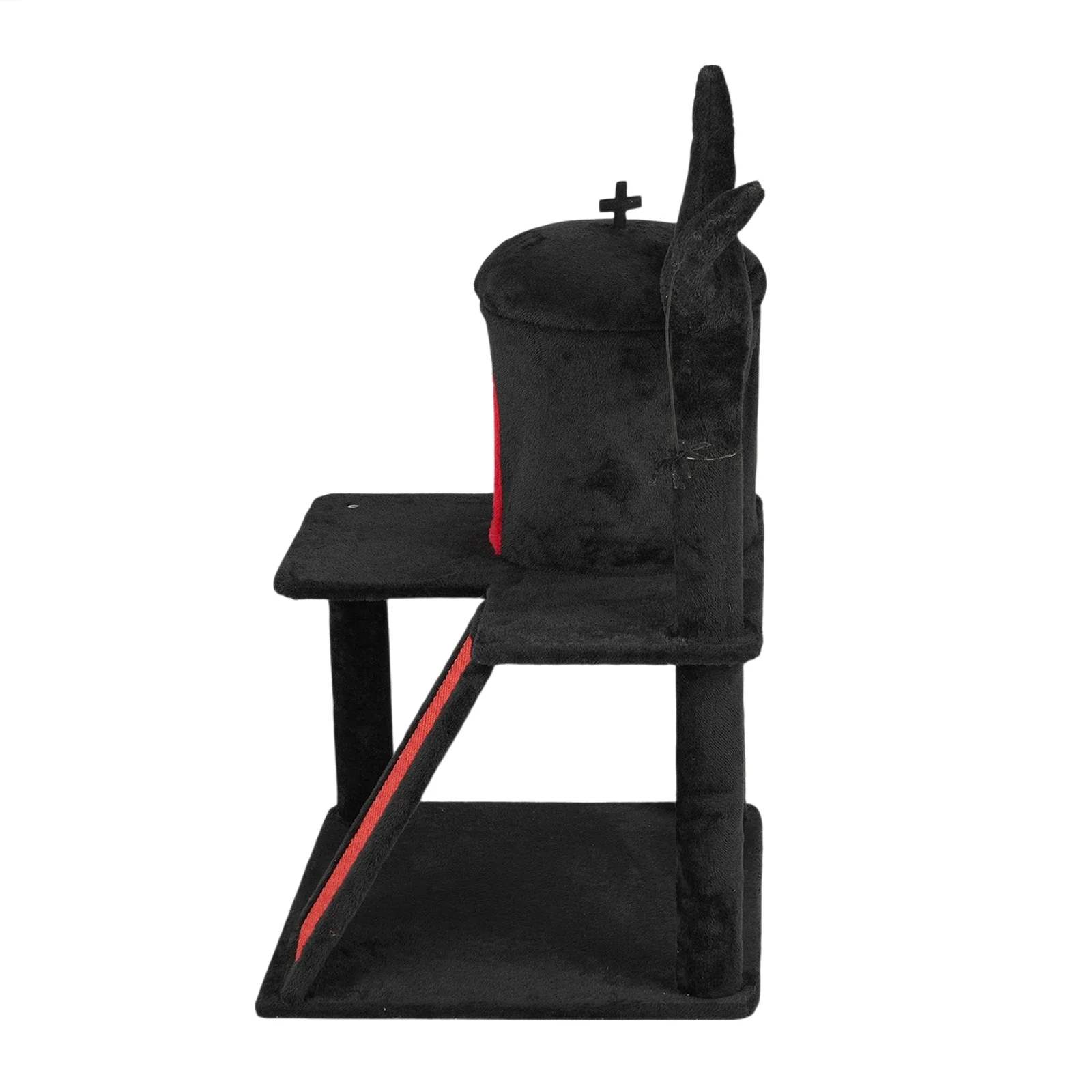 

42" Gothic Cat Tree, Halloween Cat Tower Tree with Spacious Cat Condo, Brach Shaped Scratching Post, Scratching Ladder