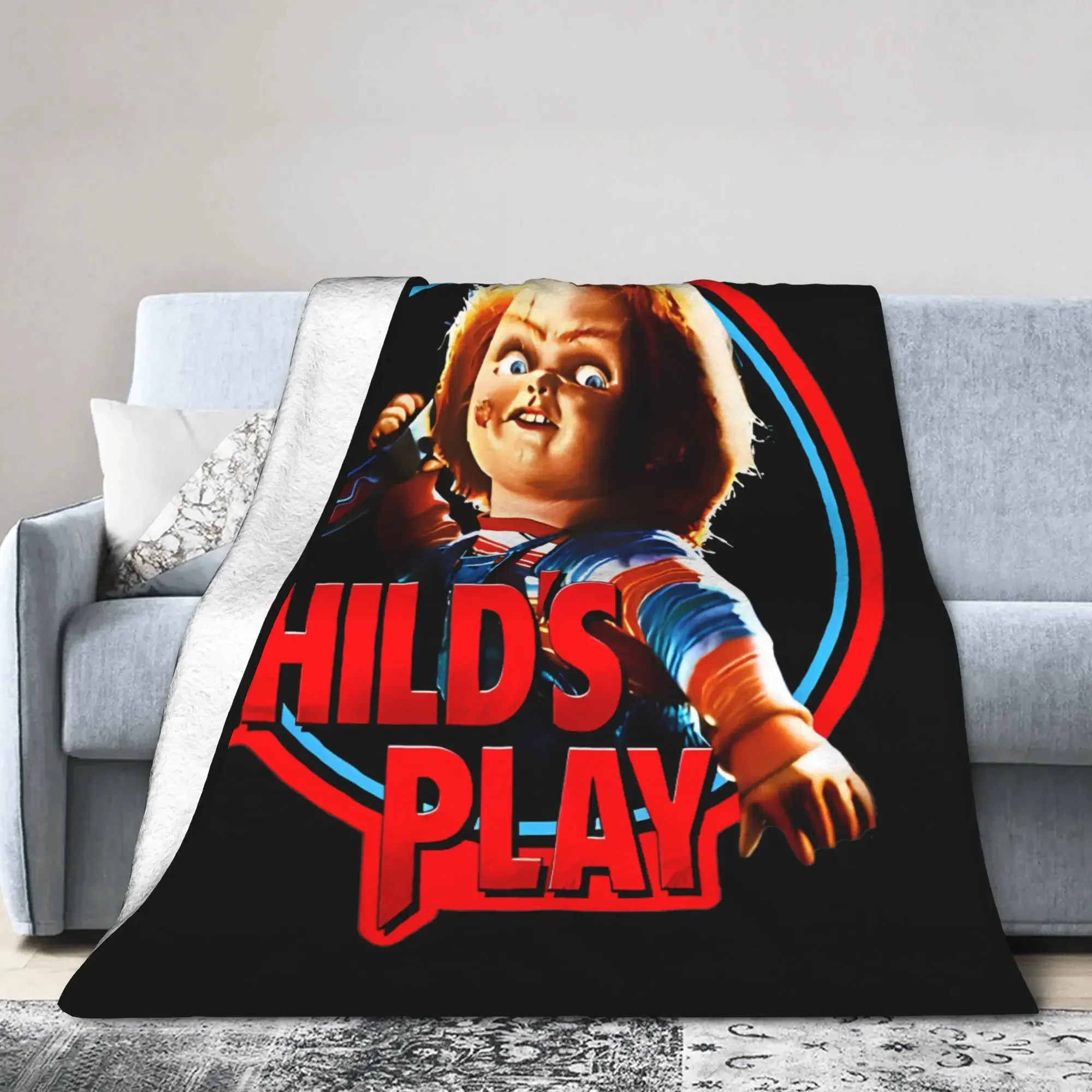 

Фланелевый плед Chucky Childs Play Horror Mystery для кровати и дивана, дышащий, с забавным дизайном, идеально подходит для весны и осени, для дома