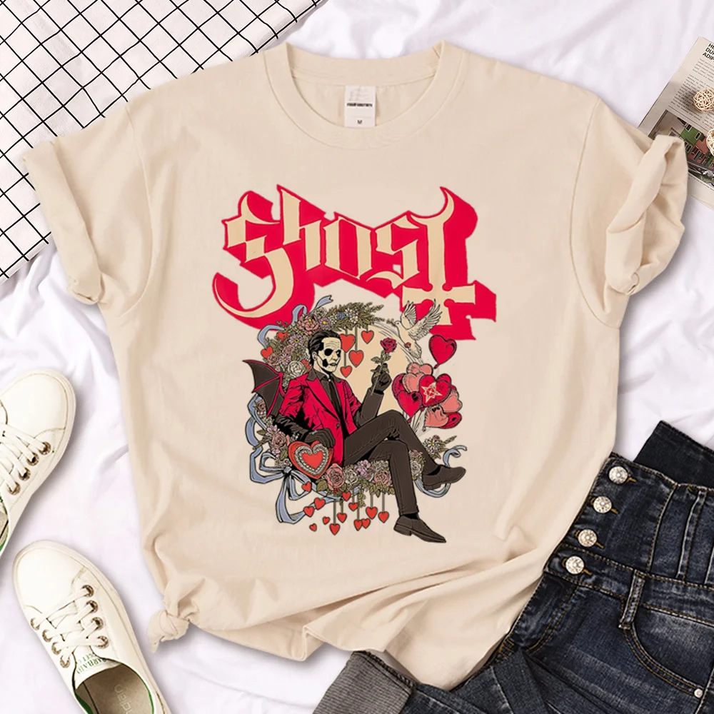 Ghost Band tshirt women comic funny manga t-shirts female Japanese streetwear manga clothing