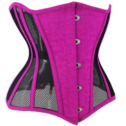 Sexy Mesh Corset Gothic Bustiers and Corsets Underbust Corselet Hourglass Waist Corset Slimming Waist Trainer Belly Sheath Fajas