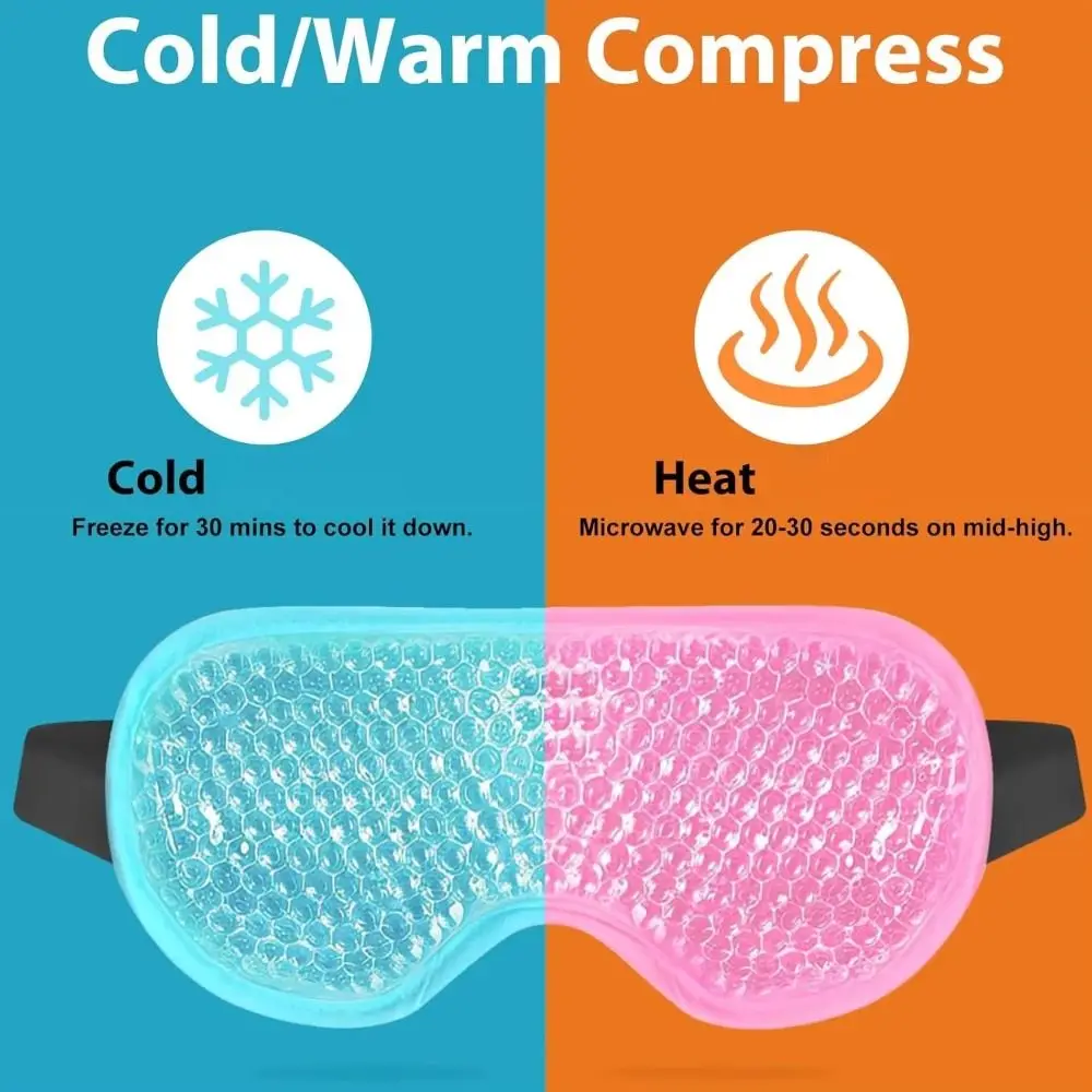 

Portable Reusable Gel Eye Mask Soft Compressed Soothing Dual Use Hot Cooling Eye Mask Cooling Eye Mask Dark Circles