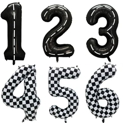 40'' Number Race Car Balloon Racetrack Balloon Truck Bike Wheels Tire Racing Car Theme Party Supplies Boys' Birthday Party Favor
