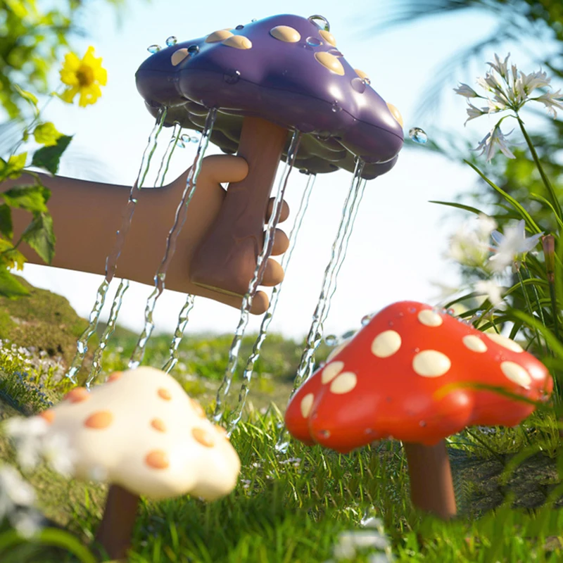 

3 In 1 Multifunctional Mushroom Bath Toy, Mushroom Shower Head Tub Toy, Mushroom Spinning Top Toy, Mushroom Ornament
