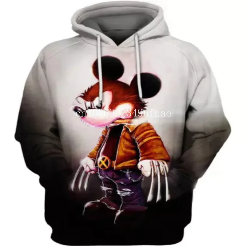 Mickey Mouse Boys Girls Hoodies Disney Men Women Hoodies 3D Printed Mickey Pullover Men Hoodies Minnie Women Clothing