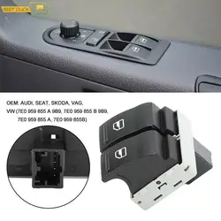 Accessori per auto alzacristallo elettrico doppio interruttore pulsante di controllo lato conducente per VW Transporter T5 T6 Caravelle 7E0959855A9B9