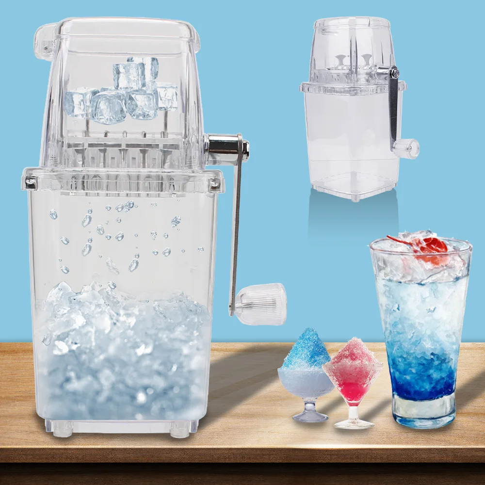 Portable Hand Shaved Ice Machine Manual Ice Crusher Crank Multi-function for Home Kitchen Bar Ice Blenders Tools