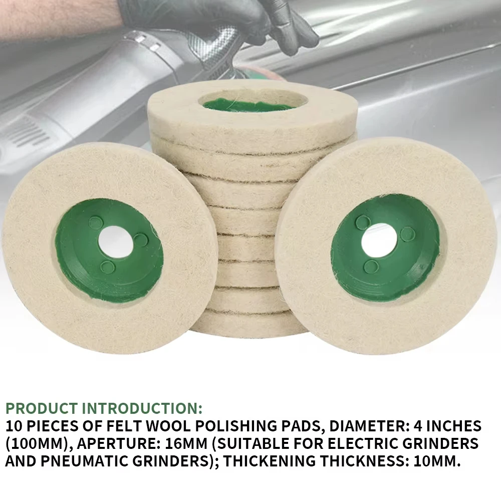 10/20PCS Wolle Polieren Rad Polieren Pad Winkel Grinder Rad Filz Polieren Pad Disc Winkel Grinder Zubehör für Auto Wartung