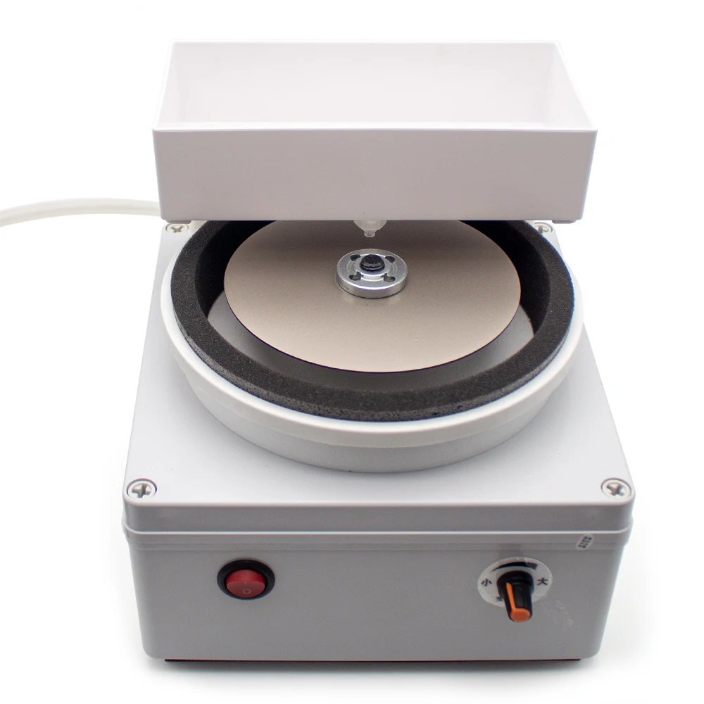 Electric Flat Grinder - 125MM Diamond Grinding Wheel, Portable Sharpening Machine for Knives/Gemstones/Lapidary (Water-Cooled)