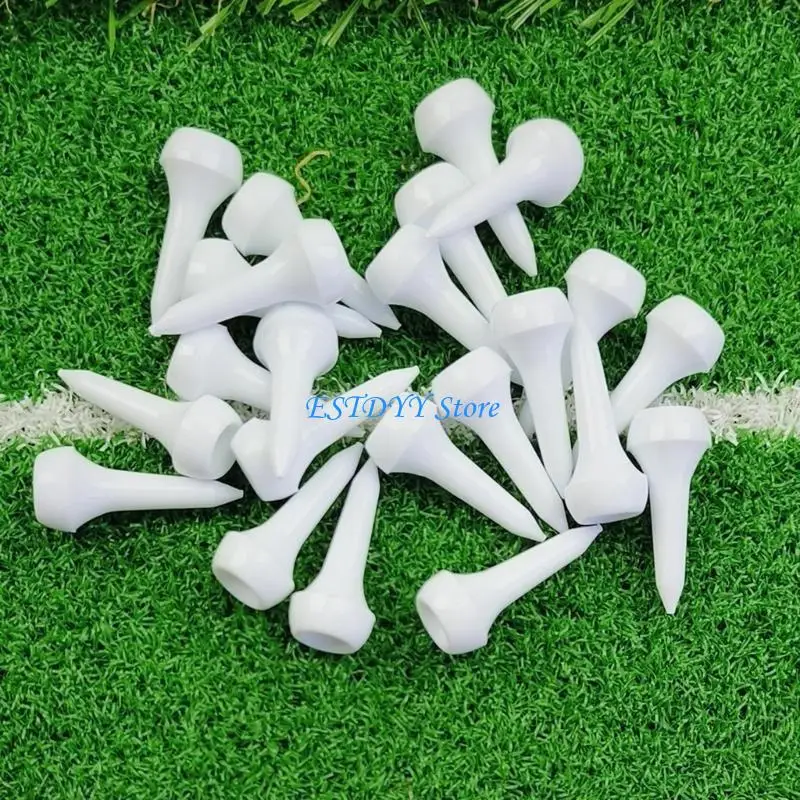 

G6DE 30Pcs Short White Plastic Golf Tees Mushroom Head Golf Tees for Driving